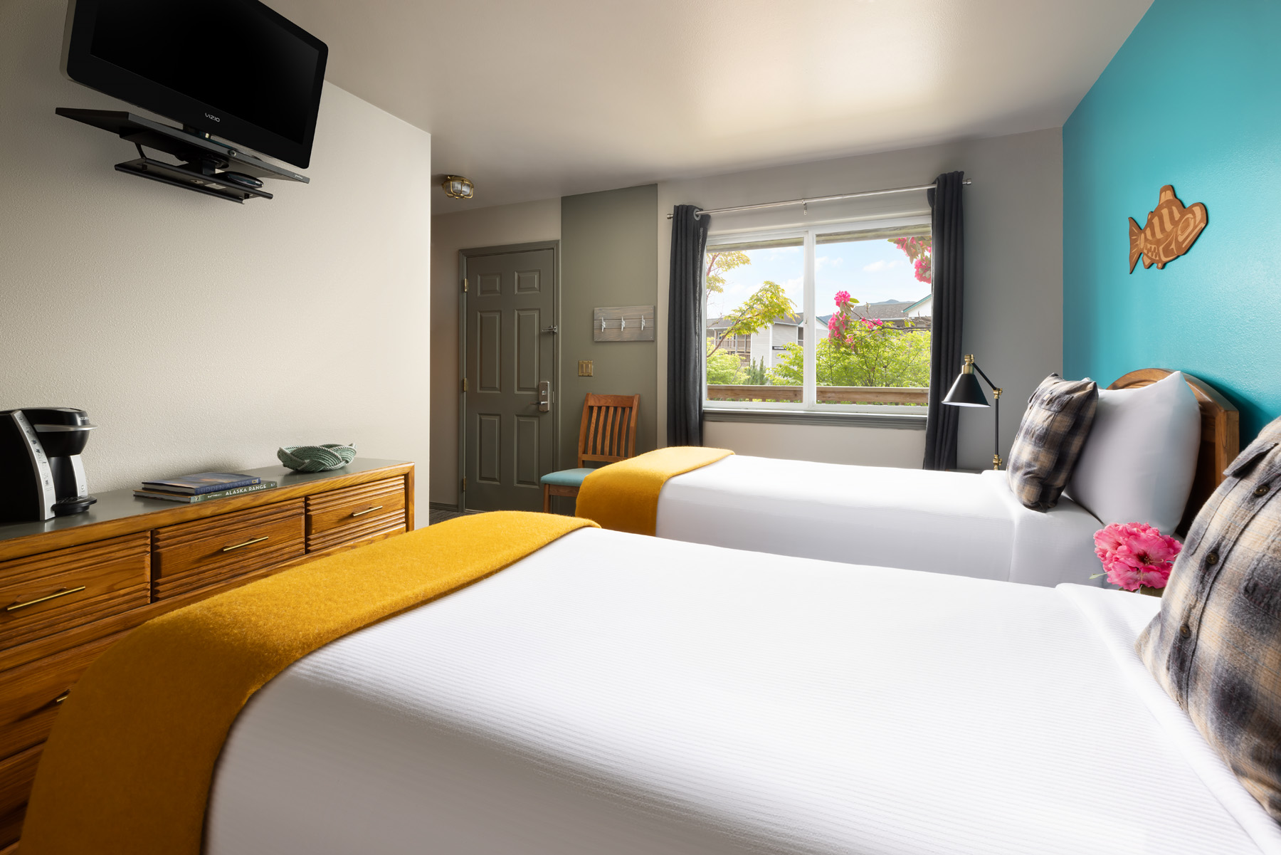 Twin garden view room